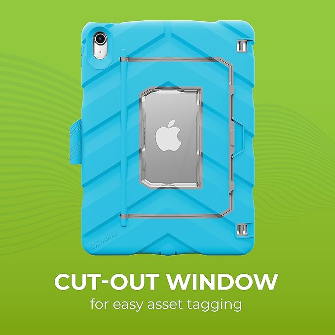 Gumdrop Hideaway iPad Case w/Stand Fits ONLY iPad 11th Generation |A16| & 10th Gen (10.9) inch Rugged Shockproof Reliable & Drop Tested for Kids K-12 Students Teachers Classrooms & School Use - Blue