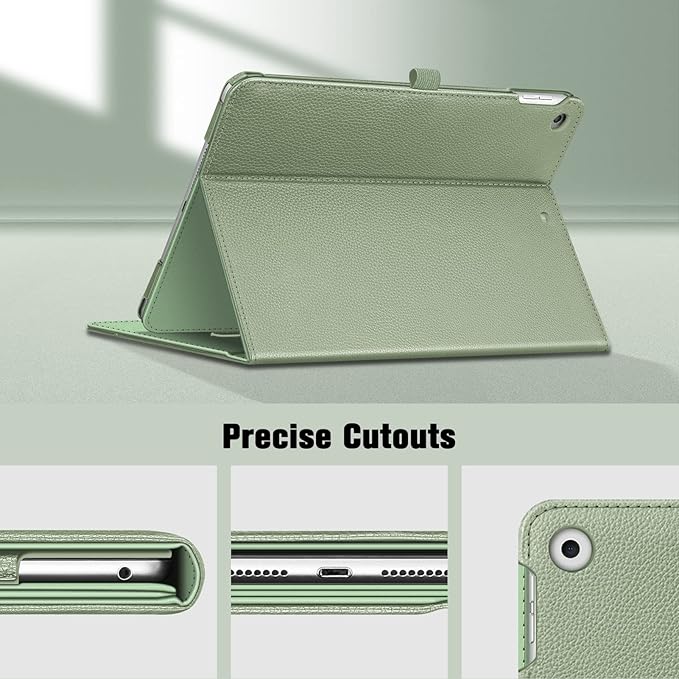 Fintie Case for iPad 9th / 8th / 7th Generation (2021/2020/2019) 10.2 Inch - [Corner Protection] Multi-Angle Viewing Stand Cover with Pocket & Pencil Holder, Auto Sleep Wake, Sage Green