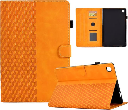 Samsung Galaxy Tab A7 Lite 8.7 inch 2021 Case (Model SM-T220/T225/T227) PU Leather Folio Magnetic Cover Flip Stand Shell with Card Holder Galaxy Tab A7 Lite Case,Orange