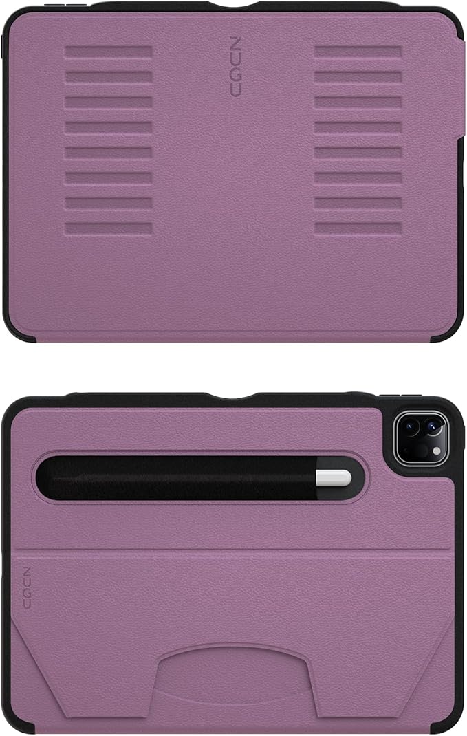 Zugu Case for iPad Pro 11 (M4) 2024, Slim Protective Cover with Apple Pencil Holder, Auto Wake/Sleep, Multiple Viewing Angles, iPad Pro 11 Inch Cover, Phone Protector, Berry Purple