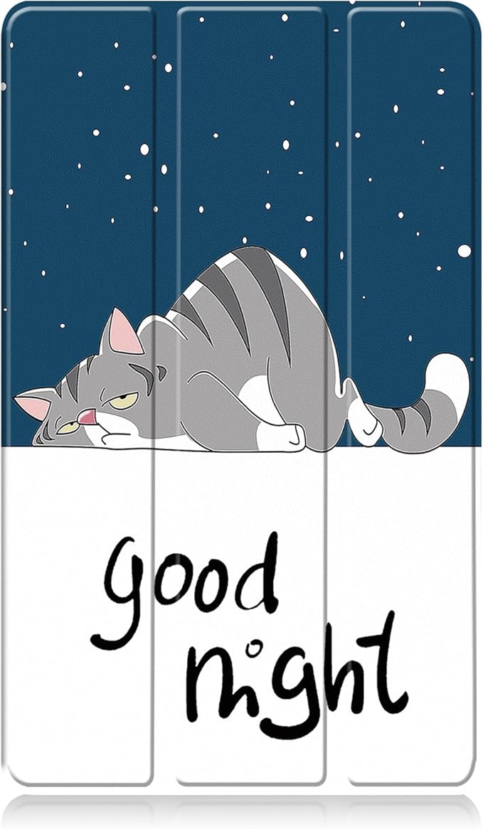 Case for Lenovo Tab One 8.7'' / Tab K9 Case, Folding Folio Ultra-Thin PU Leather Stand Case Cover with Auto Wake/Sleep for Lenovo Tab K9 8.7 Inch Lazy Cat