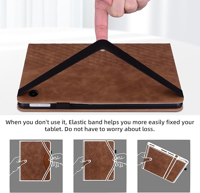 Case for Samsung Galaxy Tab A9 Plus 11 Inch Cover 2023 PU Leather Cover Multi-Angle Viewing Stand with Card Pocket for Galaxy Tab A9 Plus Case,Brown