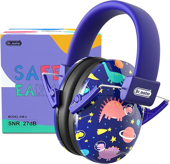 Dr.meter Noise Cancelling Headphones for Kids Adults: 27SNR Adjustable Ear Muffs for Noise Reduction- Kids Ear Protection for Monster Jam, Airplane, Fireworks, Concerts and Sports Events