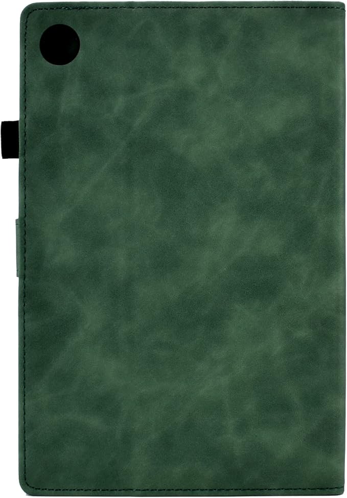 Case for Samsung Galaxy Tab A9+/A9 Plus 11 Inch 2024 2023 (SM-X210/X216/X218), PU Leather Cover Embossed Flower Multi-Angle Stand with Auto Wake/Sleep Case for Galaxy Tab A9 Plus Tablet,Green