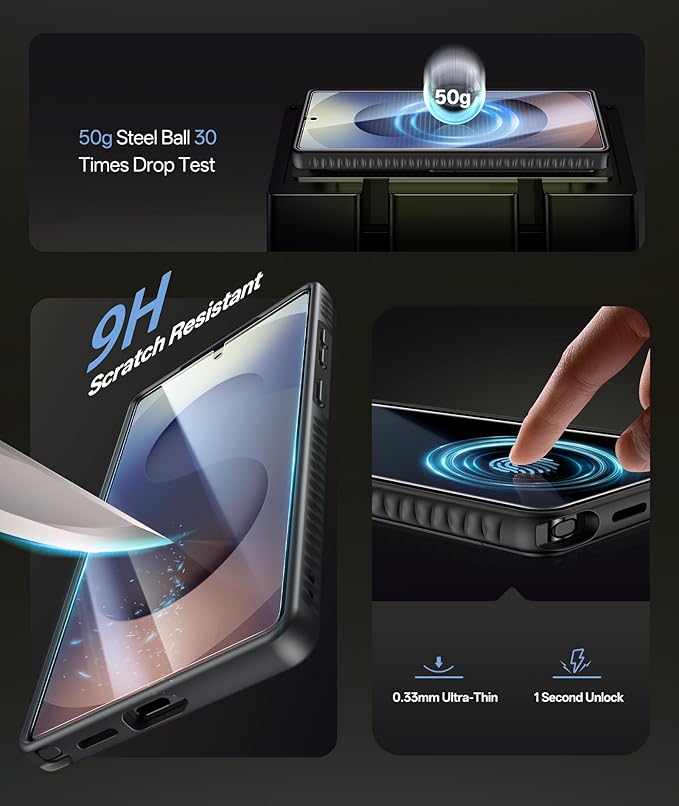 for Samsung Galaxy S25 Ultra Case Wallet with Stand, Built-in [2 Pack] Screen Protector & Card Holder & Camera Cover, Military Grade Drop Protection Phone Case for S25 Ultra 6.9" 2025, Black