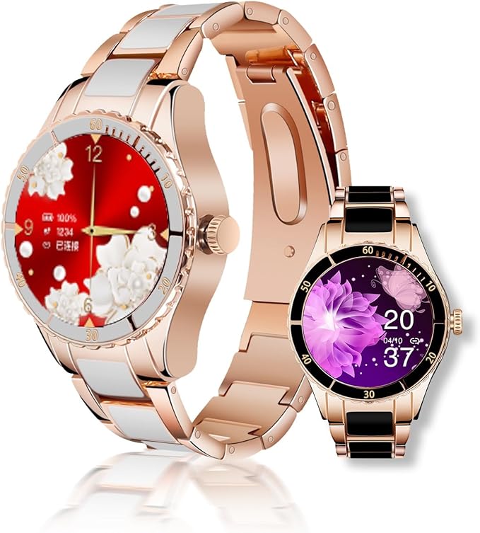 Smart Watches for Women Sports smartwatch, Fitness Tracker, Wireless Music Talk/Answer/Sound Recordings,Pedometer Step Counter for Walking, smartwatch Women(White)