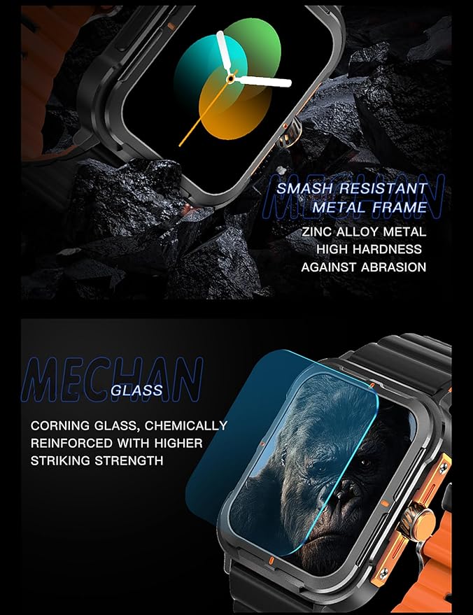 Smart Watch (Answer/Make Calls), 1.83" Smart Watches for Men Women Digital Watch Fitness Tracker with 100+ Sport Modes Heart Rate Monitor Watch for iOS Android Phones Waterproof