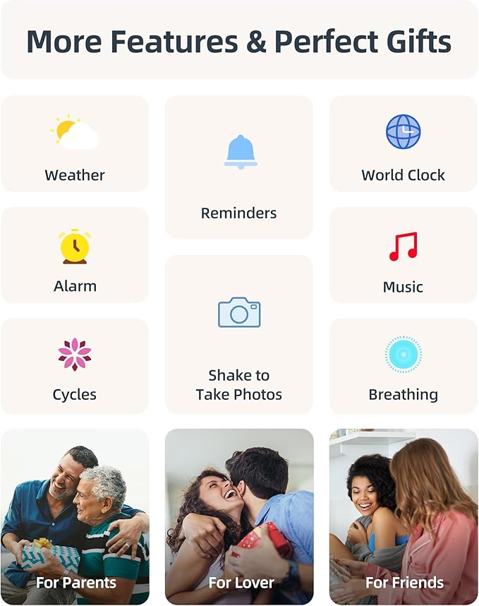 Parsonver Smart Watch for Women(Answer/Make Calls), 5ATM Waterproof Swimming Monitor, 44mm HD Screen Fitness Tracker 100+ Sport Modes, Heart Rate Sleep Monitor, Smartwatch for Android iOS, Rose Gold