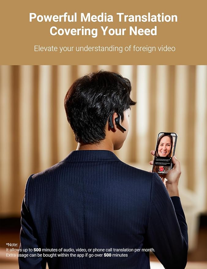 Timekettle W4 Pro AI Interpreter Earbuds(Grey),Translator Device Supporting 40 Languages,Translator Earbuds for Call and Video Translation,APP Work with iOS and Android