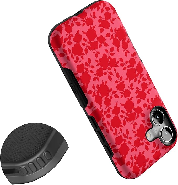Casely iPhone 17 Case | Rose Garden | Red Aesthetic | Bold Protective Design | Compatible with MagSafe