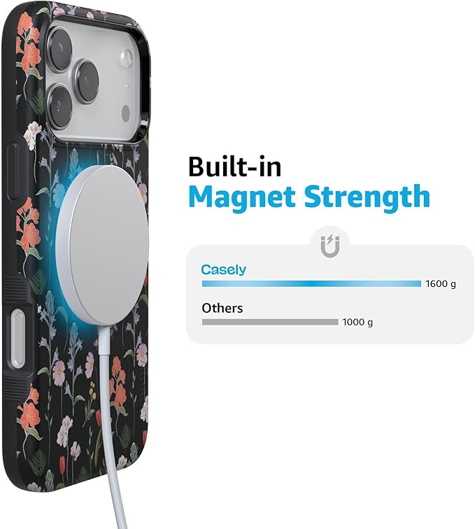 Casely iPhone 17 Pro Case | Secret Garden | Mixed Floral | Compatible with MagSafe | Bold Protective Design