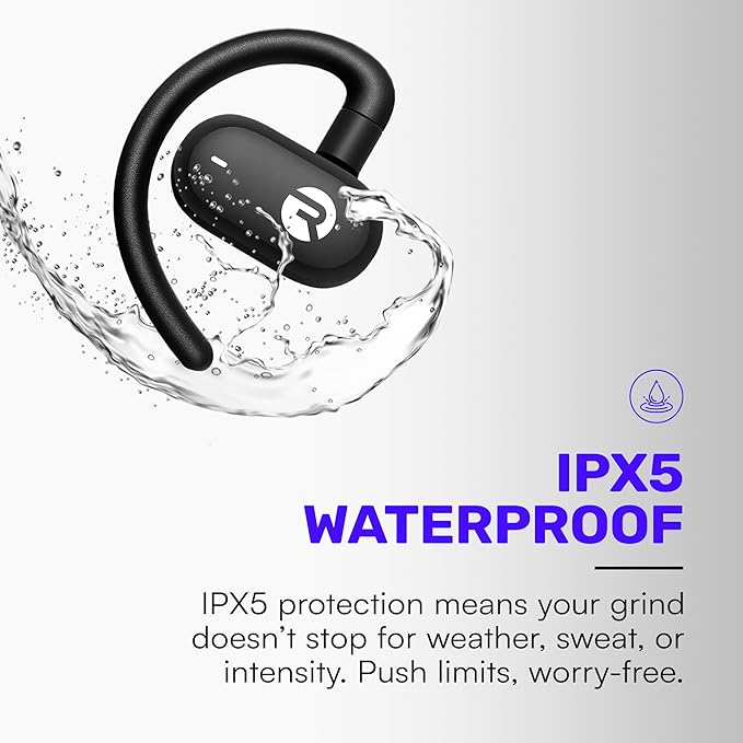 Raycon Fitness Open Earbuds – True Wireless Open Ear Bluetooth Headphones, Hook Design, IPX5 Water Resistant, 40 Hours of Battery Life (Mint)