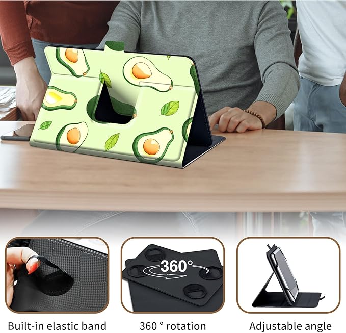 Case for Lenovo Tab P11 Pro Gen 2 11.2" 2022,Mxfdegf 360 Degree Rotating Stand and Magnetic Closure Case for 11.2 inch Lenovo Tab P11 Pro 2nd Generation,Green Avocado