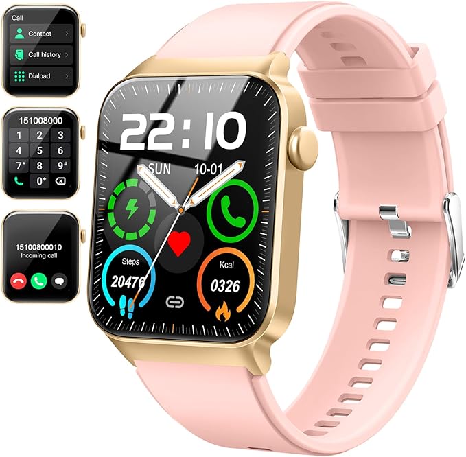 Smart Watch for Men Women, 1.85" Smartwatch (Answer/Make Call), IP68 Waterproof Fitness Tracker, 100+ Sport Modes, Heart Rate Monitor, Sleep Monitor, Pedometer