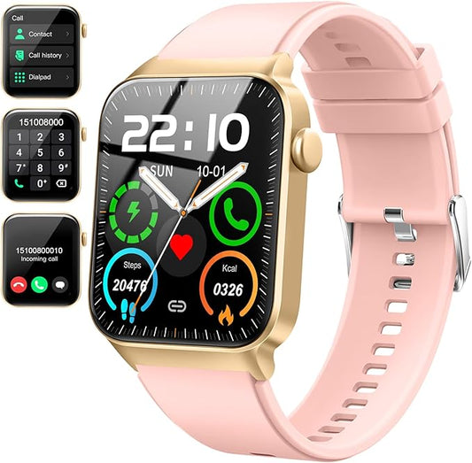 Smart Watch for Men Women, 1.85" Smartwatch (Answer/Make Call), IP68 Waterproof Fitness Tracker, 100+ Sport Modes, Heart Rate Monitor, Sleep Monitor, Pedometer