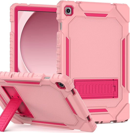 Grifobes for Samsung Galaxy Tab A9 Plus 11 Inch 2023 Cases, Heavy Duty Shockproof Rugged Cover for New Samsung Tablet A9+ 11" Case (SM-X210/X216/X218) with Kickstand for Kids, Rose Gold