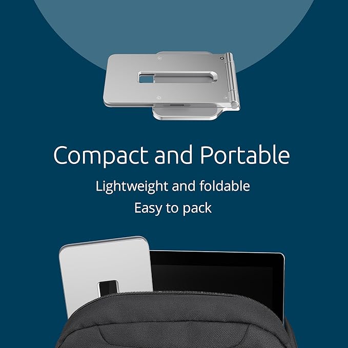 Kensington Elevated Stand Adjustable for Surface Stand for Desk, on-Skid Tablet Holder Designed for Surface Pro, Silver (K58277WW)