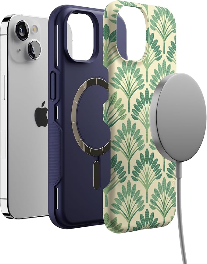 Casely iPhone 14 Case | Palm Royale | Palm Beach | Compatible with MagSafe | Bold Protective Design
