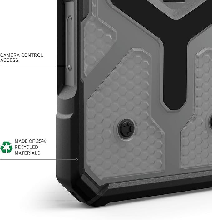 URBAN ARMOR GEAR UAG Designed for iPhone 16 Pro Max Case 6.9" Pathfinder Clear - Compatible with MagSafe Charging Rugged Shockproof Anti-Slip Military Grade Protective Cover, Ash