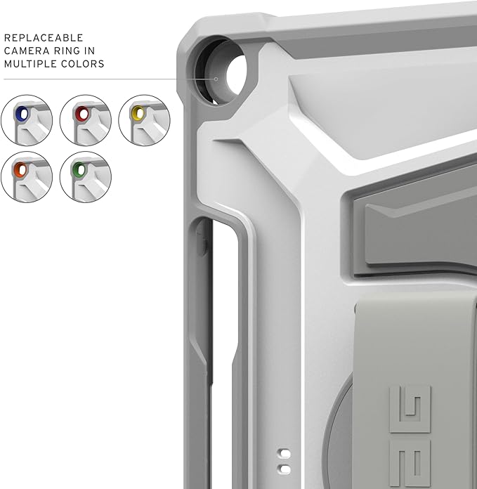 URBAN ARMOR GEAR UAG Designed for Microsoft Surface Pro 1st Edition 12" Case - Rugged Protective Cover with Multi-Angle Kickstand Pen Holder Hand Strap & Shoulder Strap, Plasma Healthcare White/Grey