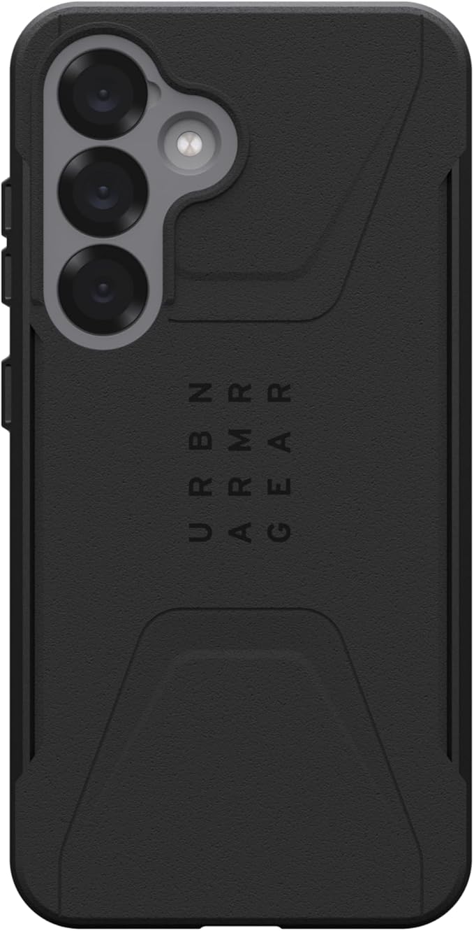 URBAN ARMOR GEAR UAG Designed for Samsung Galaxy S25 Case 6.2" Civilian - Compatible with Magnetic Charging Anti-Slip Rugged Military Drop Tested Protective Cover, Black