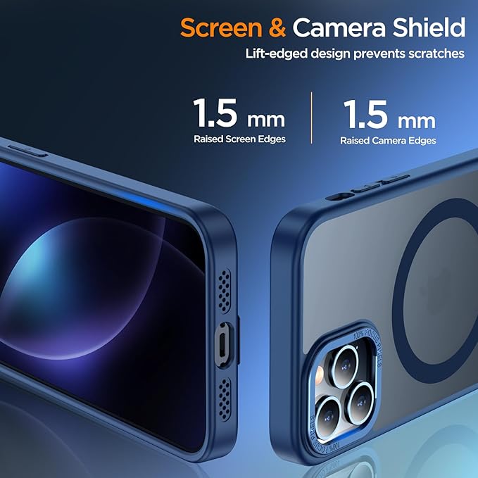 for iPhone 14 Pro Max Case with Kickstand, Compatible with MagSafe, [Invisible Stand] Anti-Slip Shockproof Military-Grade Protection, Magnetic Protective Phone Case for iPhone 14Pro Max, Blue