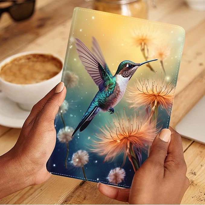 Case for Samsung Galaxy Tab A9 Plus 11 Inch 2023 Model (SM-X210/X216/X218), Slim Lightweight PU Leather Stand Cover with Auto Wake/Sleep, Hummingbird Dandelion