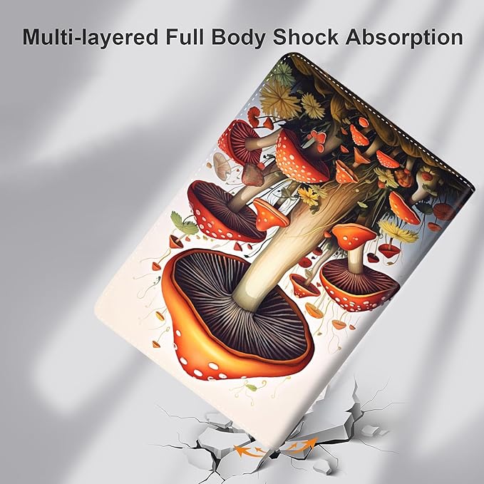 Case for Samsung Galaxy Tab A9 Plus 11 inch 2023，Slim Fit Foldable Standing Cover Case with Auto Sleep/Wake for Galaxy Tab A9+ 11’2023 (SM-X210/X216/X218)，Fantasy Mushroom