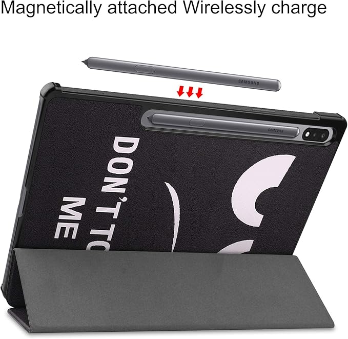 Smart Case for Samsung Galaxy Tab S10+ 2024/Tab S9 FE+/S9+ 2023 12.4-Inch, Ratesell Lightweight Trifold Stand Smart Case Cover with Auto Wake/Sleep Don't Touch Me