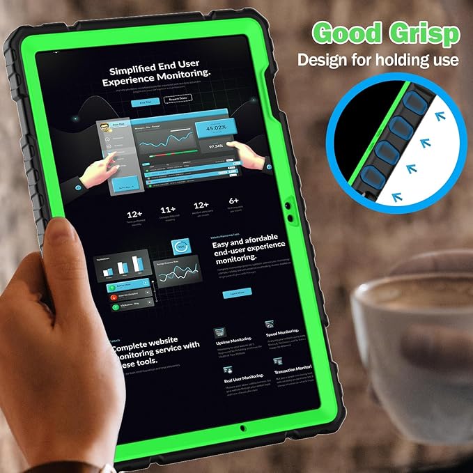 Grifobes for Samsung Galaxy Tab A9 Plus 11 Inch 2023 Cases, Heavy Duty Shockproof Rugged Cover for New Samsung Tablet A9+ 11" Case (SM-X210/X216/X218) with Kickstand for Kids, Black+Green