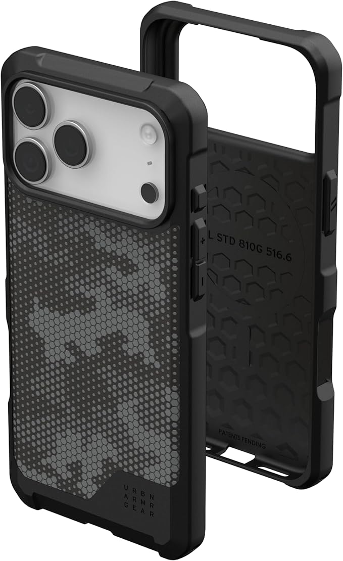 URBAN ARMOR GEAR UAG Designed for iPhone 17 Pro Max Case Metropolis LT - Compatible with MagSafe Military Grade Protective Cover, Micro Hex Camo Graphite