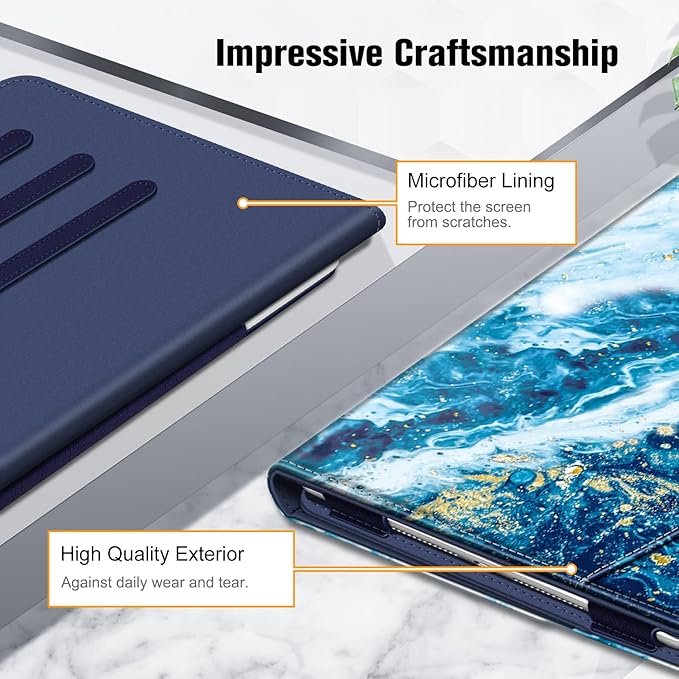 Fintie Case for iPad 9th / 8th / 7th Generation (2021/2020/2019) 10.2 Inch - [Corner Protection] Multi-Angle Viewing Stand Cover with Pocket & Pencil Holder, Auto Sleep Wake, Sandy Wave