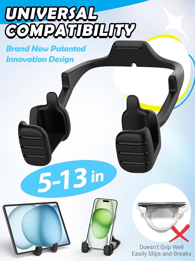 Stocking Stuffers for Teens Boys Girls Tablet Stand for iPad: Universal Compatible Thumbs Up Lazy Cell Phone Stand Holder for Desk Cool Fun Birthday Gifts for Men Women Kids Adults Gifts for Christmas