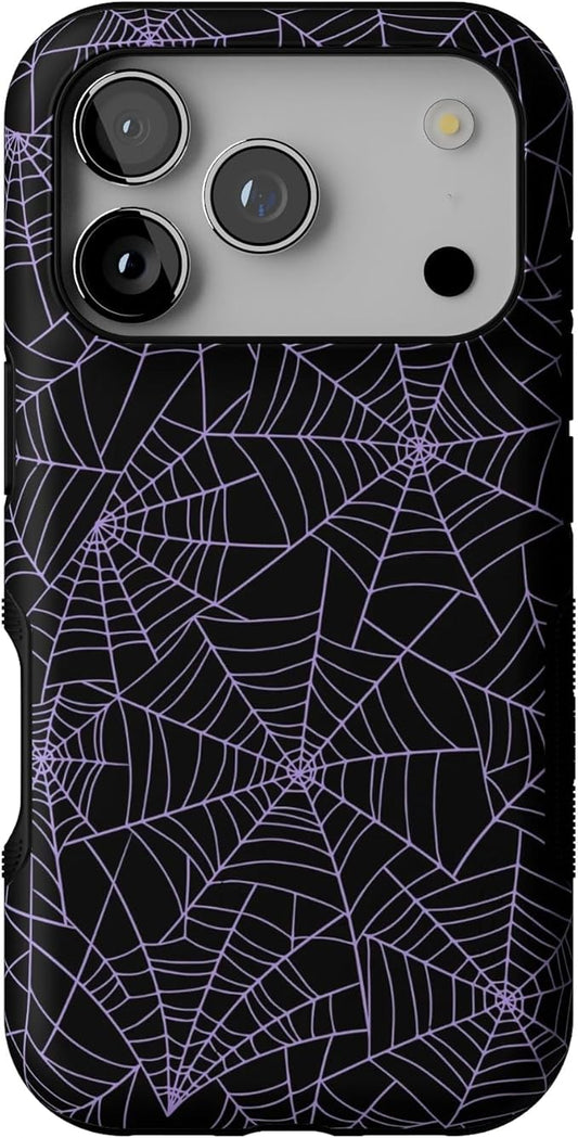 Casely iPhone 17 Pro Case | Midnight Web | Spider Web | Bold Protective Design | Compatible with MagSafe