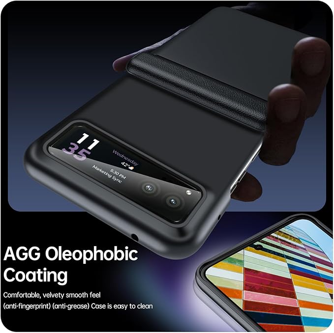 for Motorola Razr 2023 Case Full Body Cover & Magnetic Hinge Protection & Ultra Thin Matte PC Shockproof Phone Cover Smartphone Case for Moto Razr 2023 (Black)