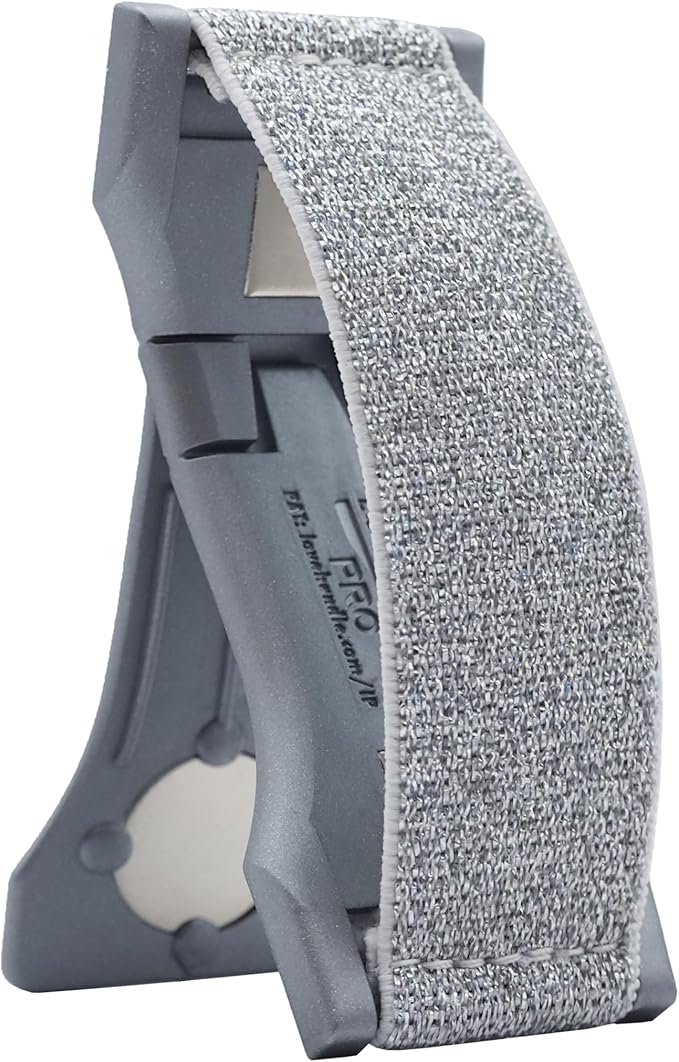 LOVEHANDLE PRO Premium Phone Grip - Elastic Phone Strap - Magnetic Phone Mount and Kickstand for Smartphone and Tablet - Silver Glitter