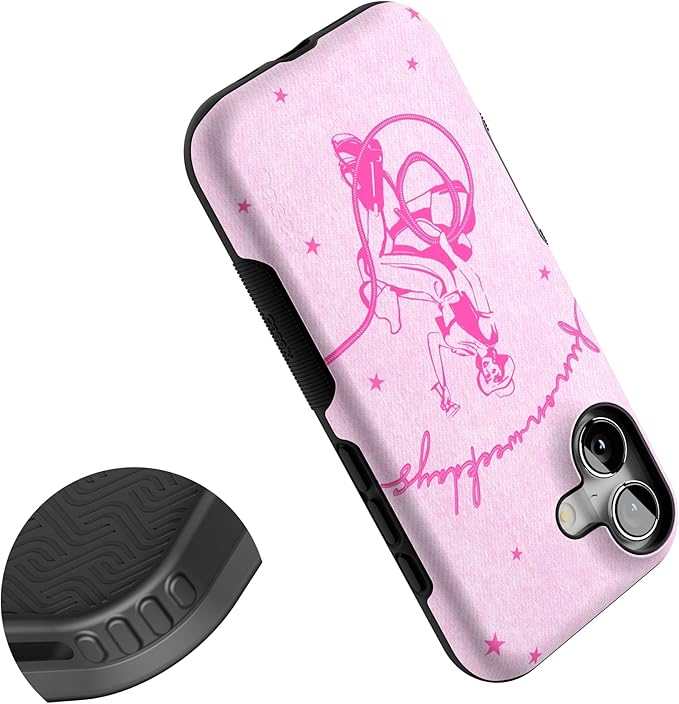 Casely iPhone 17 Case | Denim Cowgirl | Fun on Weekdays | Bold Protective Design | Compatible with MagSafe