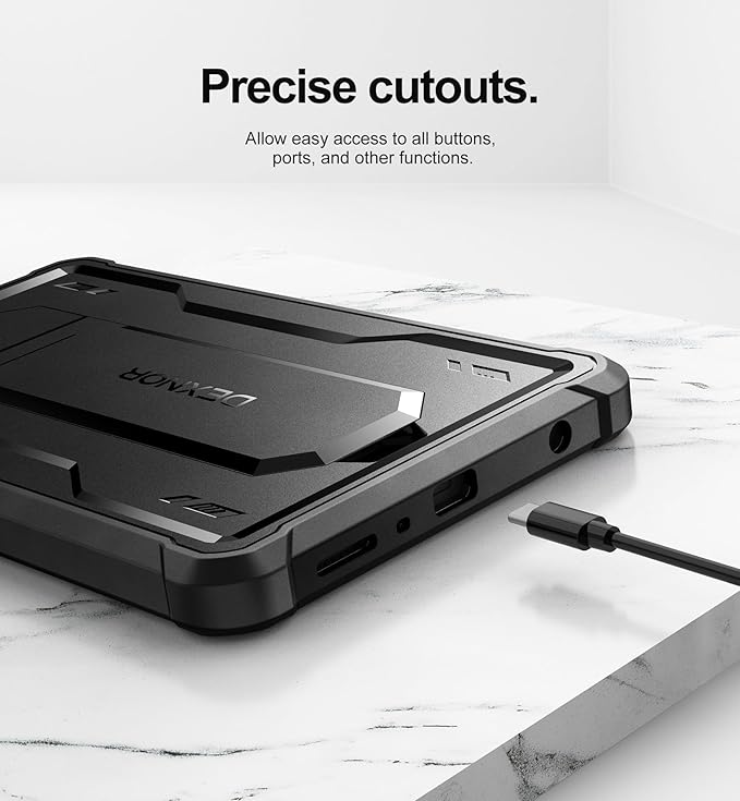 Dexnor Case for Samsung Galaxy Tab A9 8.7 Inch 2023, [Built in Screen Protector & Kickstand] Heavy Duty Shockproof Full Body Protective Cover for Galaxy Tab A9 Case-Black