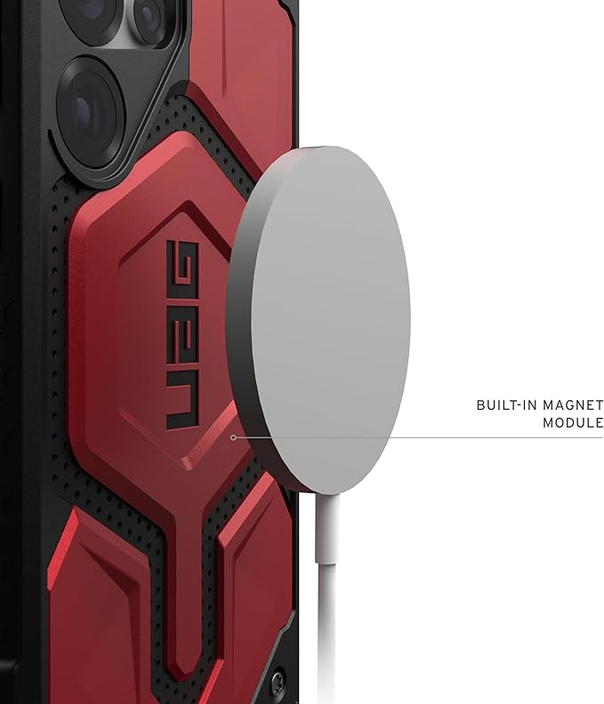 URBAN ARMOR GEAR UAG for Samsung Galaxy S25 Ultra Case 6.9" Monarch Pro - Compatible with Magnetic Charging Premium Rugged Military Drop Tested Protective Cover, Crimson