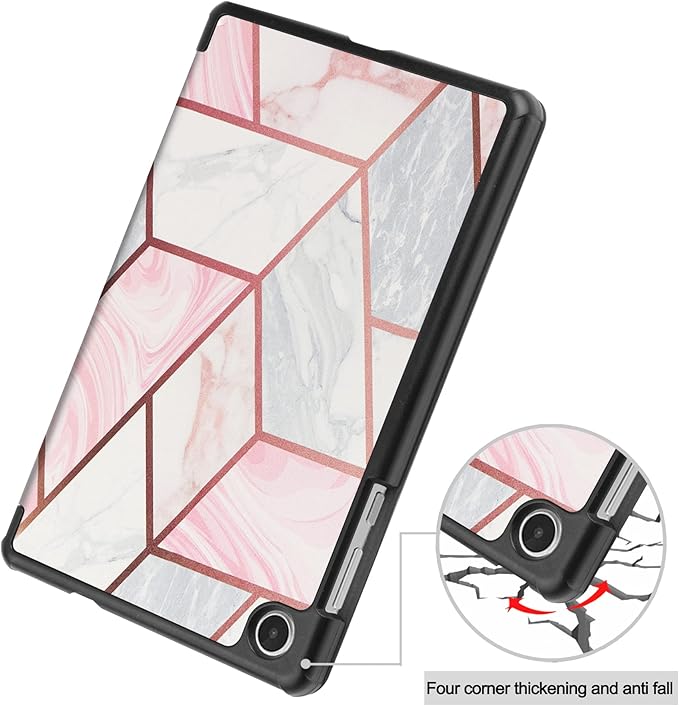 Case for Lenovo Tab M8 4th Gen 2023, Folding Folio Ultra-Thin PU Leather Stand Case Cover for Lenovo Tab M8 4th Gen TB-300FU Geometry