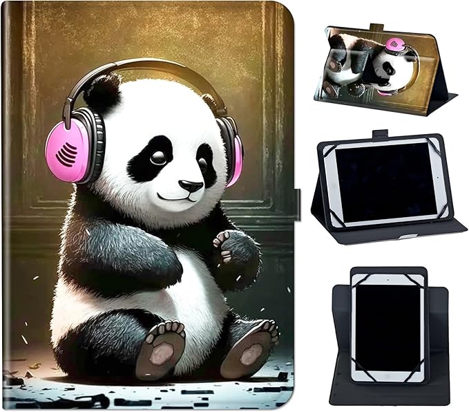 Case for Lenovo Tab P11 Pro Gen 2 11.2" 2022,Mxfdegf 360 Degree Rotating Stand and Magnetic Closure Case for 11.2 inch Lenovo Tab P11 Pro 2nd Generation,Cute Music Panda