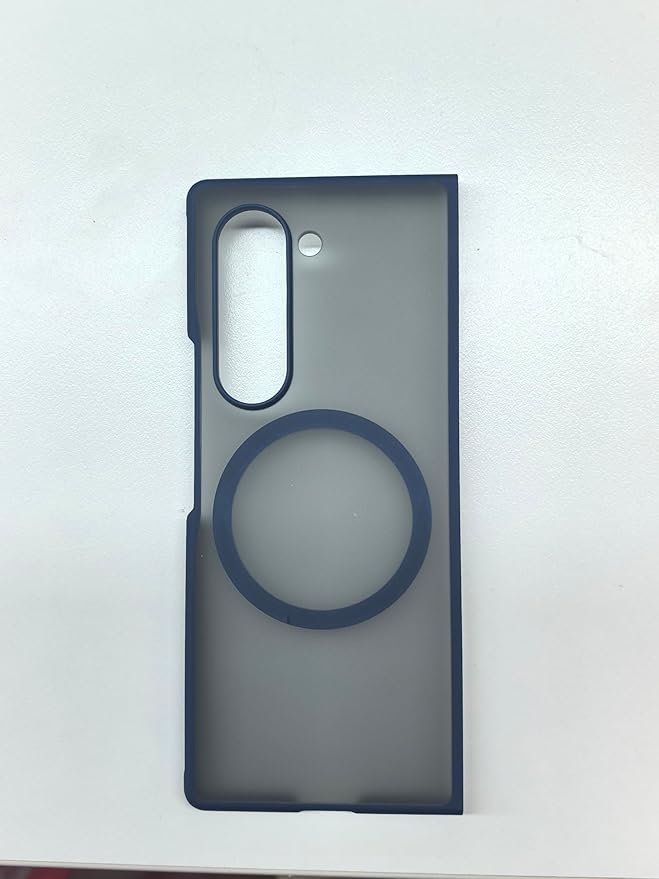 TORRAS Blue for Samsung Galaxy Z Fold 6 Case(ONLY), [Compatible with MagSafe] [Only Daily Protection] Shockproof Translucent Hard Back Slim Phone Case ONLY for Z Fold 6,Blue