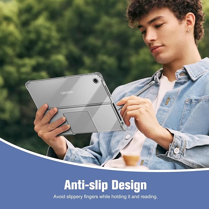 Fintie Case for Lenovo Tab Plus (TB351FU) 11.5 inch 2024 Tablet - Transparent Soft TPU Case, Shockproof Anti-Scratch Cover, Transparent