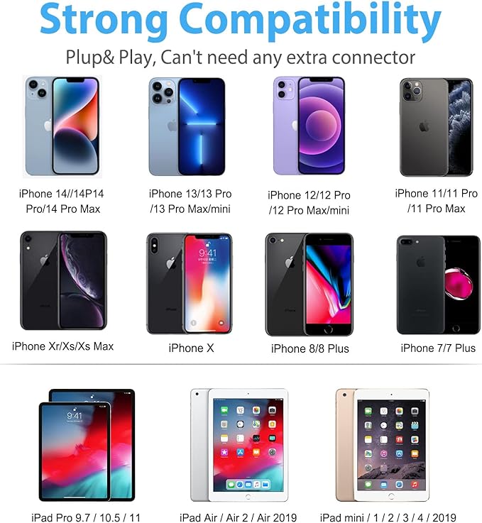 Lightning Headphones Earphones Magnetic Earbuds in-Ear MFi Certified with Microphone Controller for Sports Workout Compatible with iPhone 14/13/12/11/Pro Max/Xr/Xs Max/X White