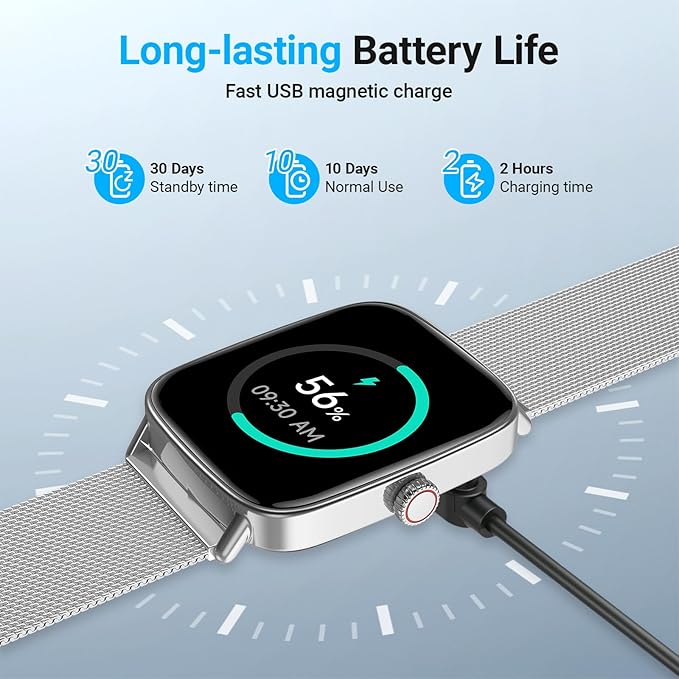 Fitpolo Smart Watch for Men Women, 1.85" HD Touchscreen Fitness Tracker, Make/Answer Calls, Heart Rate SpO2 Monitor, IP68 Waterproof, Sleep & Activity Tracking Smartwatch for Android Phones iPhone