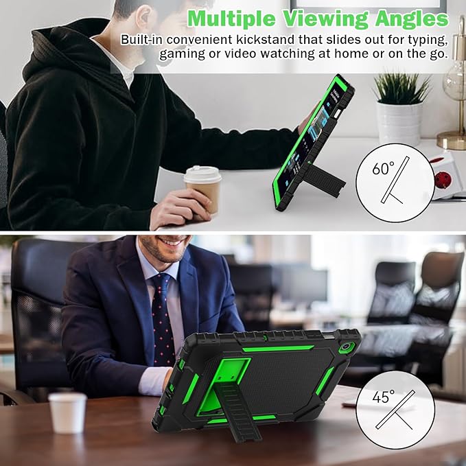 Grifobes for Samsung Galaxy Tab A9 Plus 11 Inch 2023 Cases, Heavy Duty Shockproof Rugged Cover for New Samsung Tablet A9+ 11" Case (SM-X210/X216/X218) with Kickstand for Kids, Black+Green