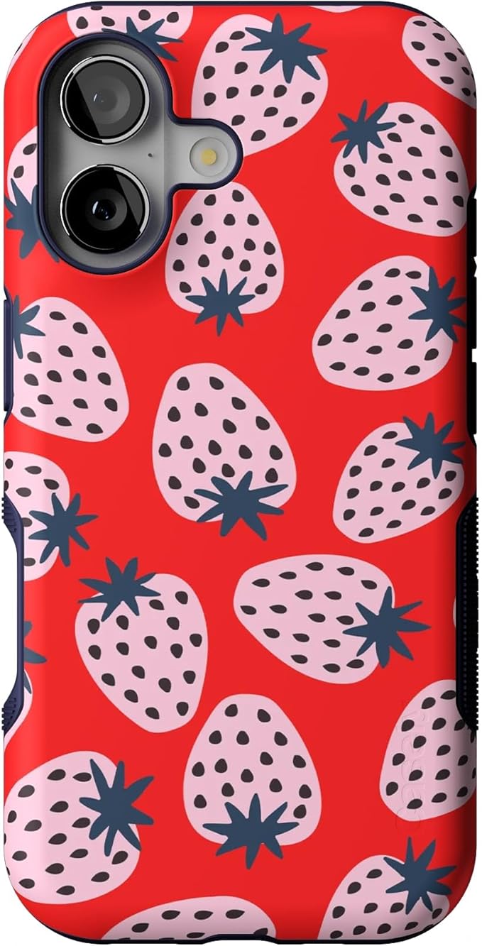 Casely iPhone 17 Case | I'd Pick You | Red Strawberry | Bold Protective Design | Compatible with MagSafe