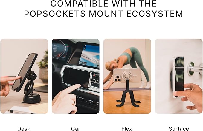 PopSockets Phone Grip Compatible with MagSafe®, Phone Holder, Wireless Charging Compatible, Pill-Shaped Grip - Gold Lutz