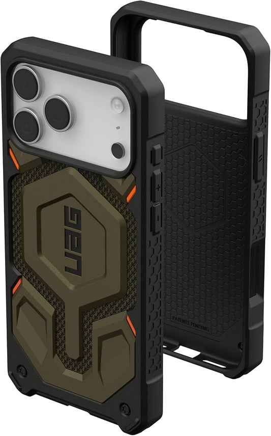 URBAN ARMOR GEAR UAG Designed for iPhone 17 Pro Max Case Monarch Pro - Compatible with MagSafe Military Grade Protective Cover, Kevlar Element Green