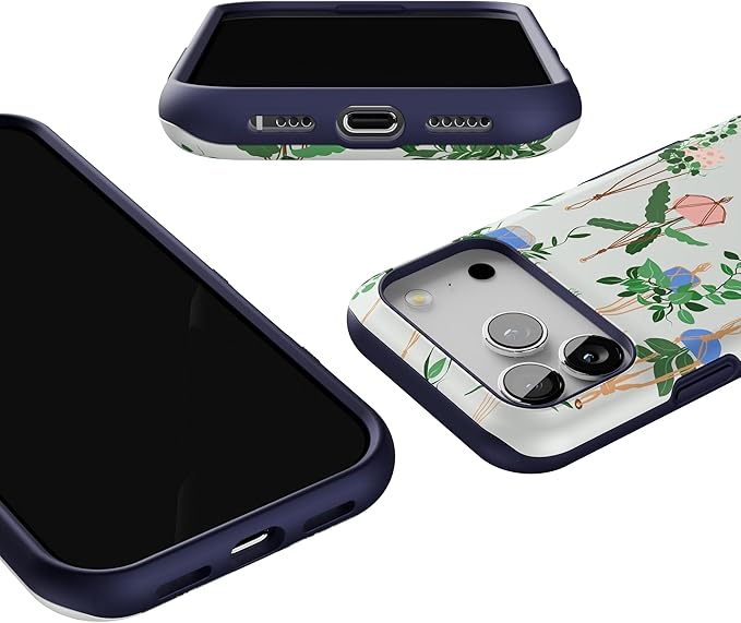 Casely iPhone 17 Pro Case | Hanging Around | Potted Plants Floral | Bold Protective Design | Compatible with MagSafe